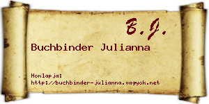 Buchbinder Julianna névjegykártya